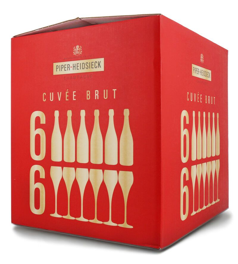 Piper-Heidsieck Brut Champagner Party Geschenk-Set 12% vol. 4,50l