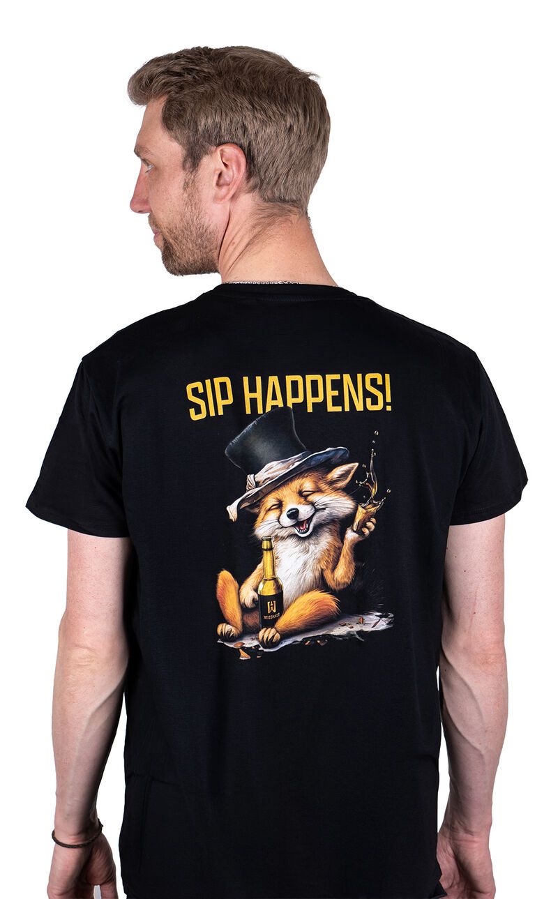 Weisshaus Sip Happens T-Shirt Black L
