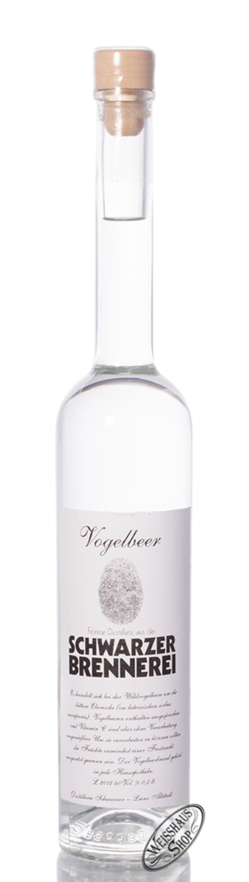 Schwarzer Vogelbeeredelbrand 40% vol. 0,50l