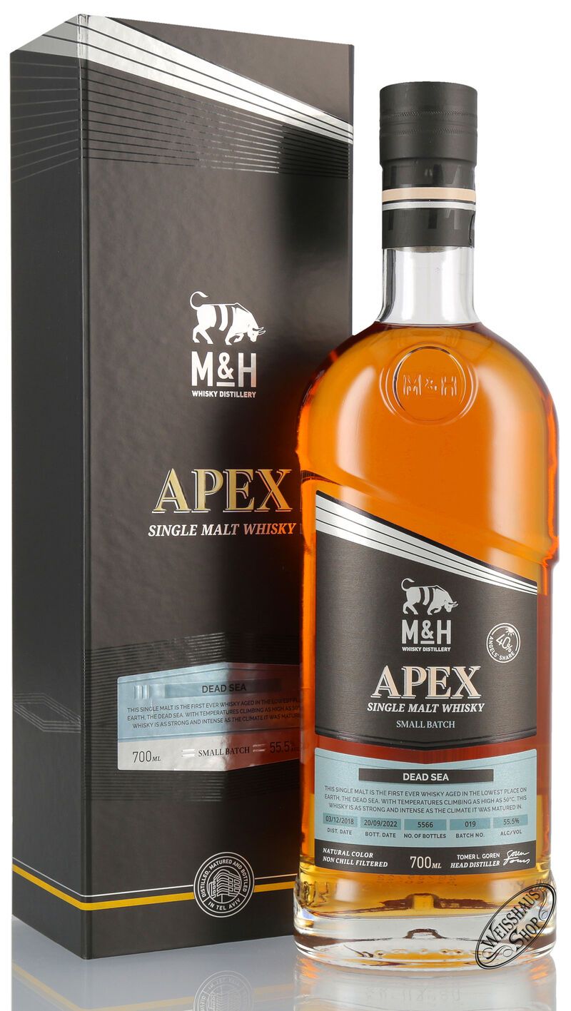 M&H APEX Dead Sea Whisky 55,5% vol. 0,70l