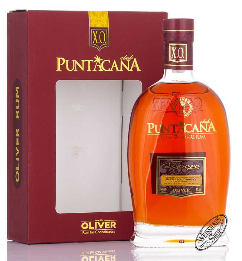 Puntacana Tesoro 15 YO Rum Malt Whisky Finish 38% vol. 0,70l