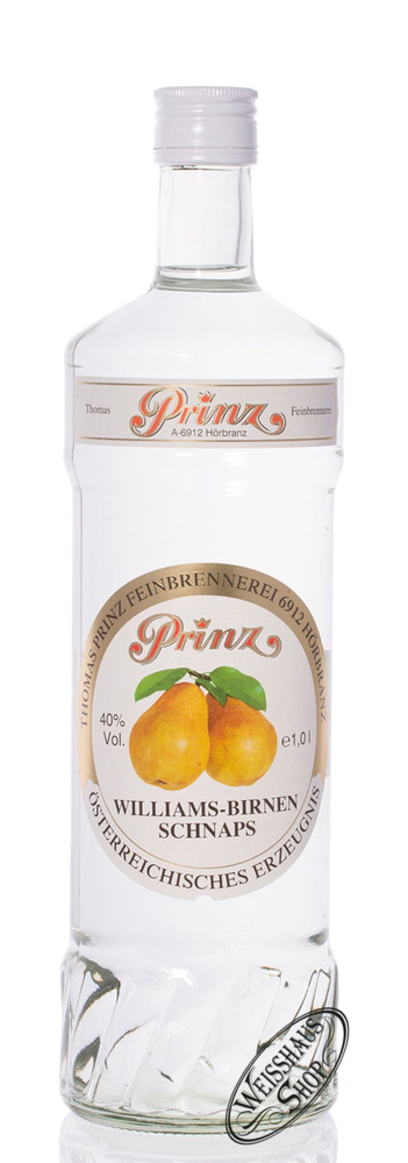 Prinz Williams-Birnen Schnaps 40% vol. 1,0l