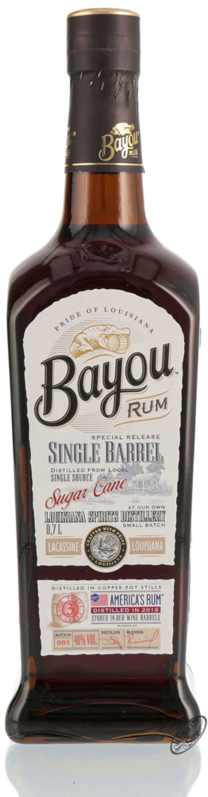 Bayou Rum Single Barrel 40 vol. 0,70l Weisshaus Shop