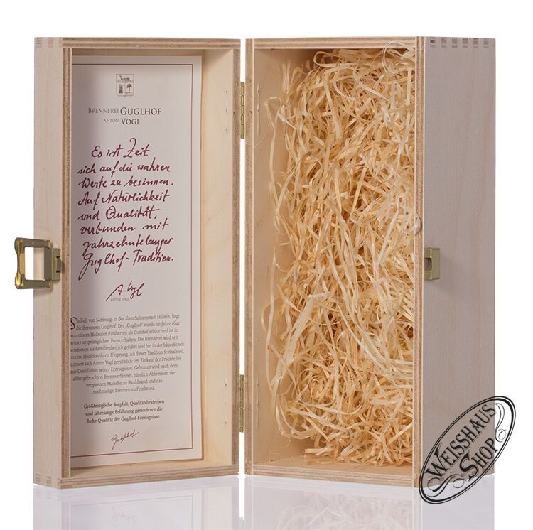 Guglhof Holzkiste für eine 0,70l-Flasche