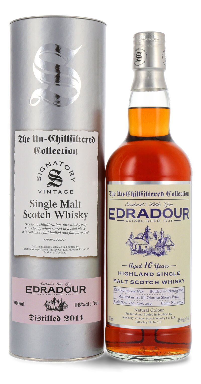 Edradour Vintage 2014 Signatory Un-Chillfiltered Whisky 46% vol. 0,70l