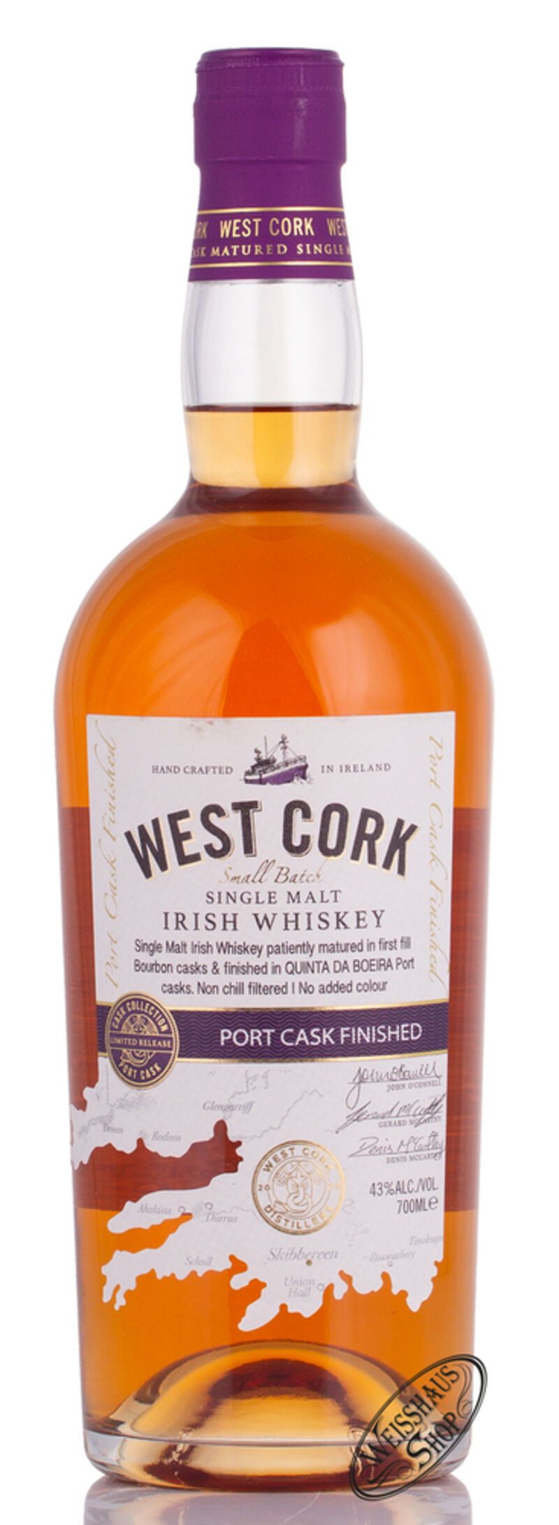 West Cork Port Cask Single Malt Whiskey 43% vol. 0,70l