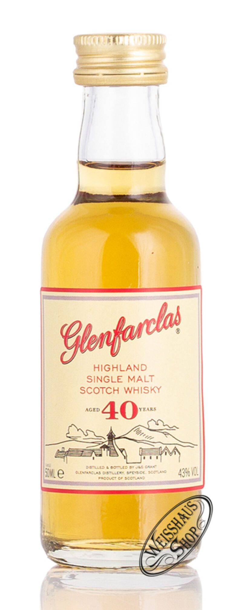 Glenfarclas 40 YO Single Malt Whisky 43% vol. 0,05l Miniatur Glenfarclas 40 YO Single Malt Whisky 43% vol. 0,05l Miniatur