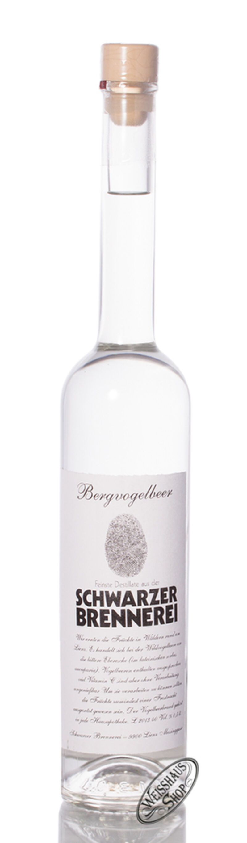 Schwarzer Bergvogelbeer Edelbrand 40% vol. 0,50l