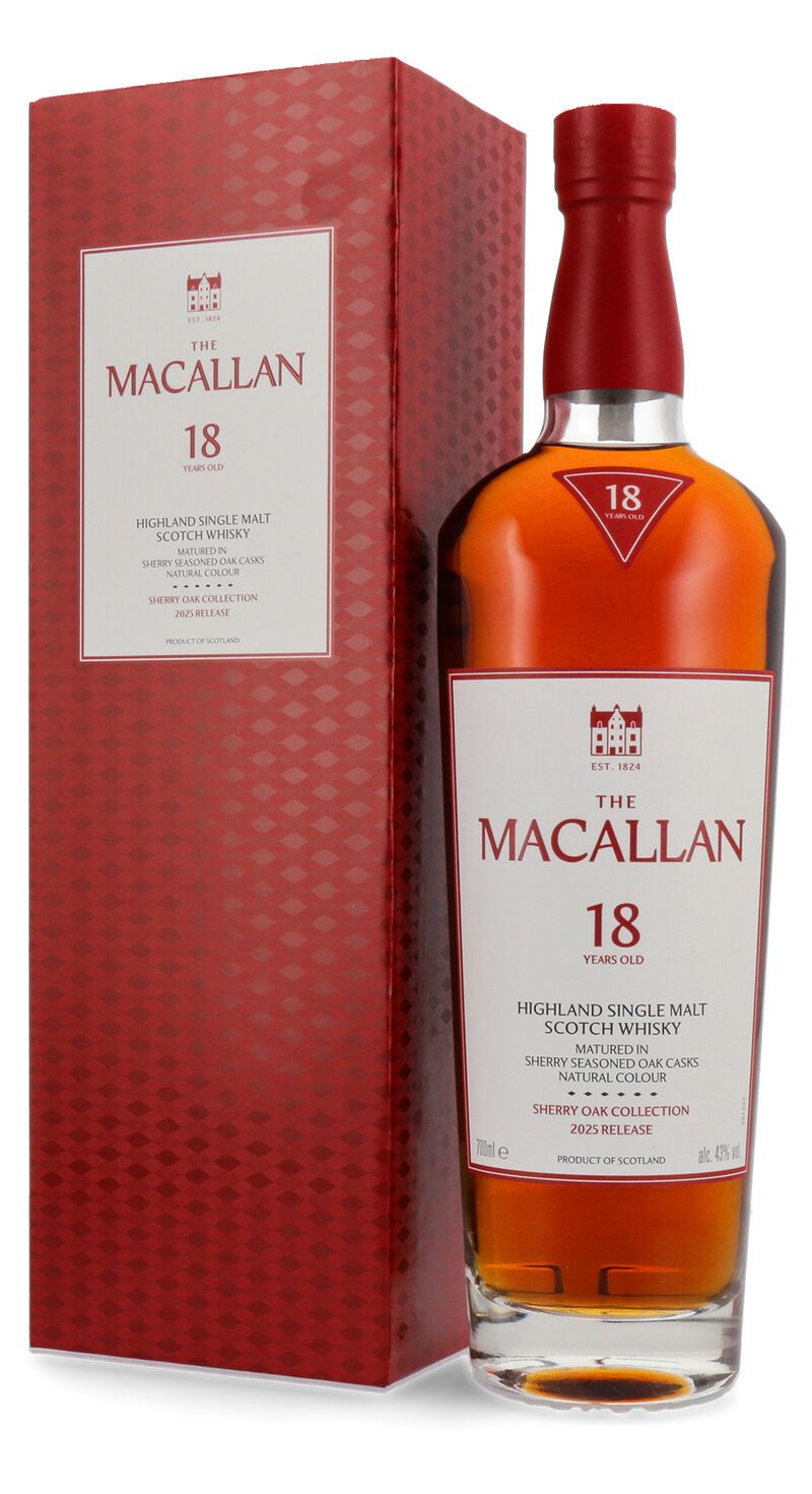 Macallan 18 YO Sherry Oak Edition 2025 Whisky 43% vol. 0,70l Macallan 18 YO Sherry Oak Edition 2025 Whisky 43% vol. 0,70l