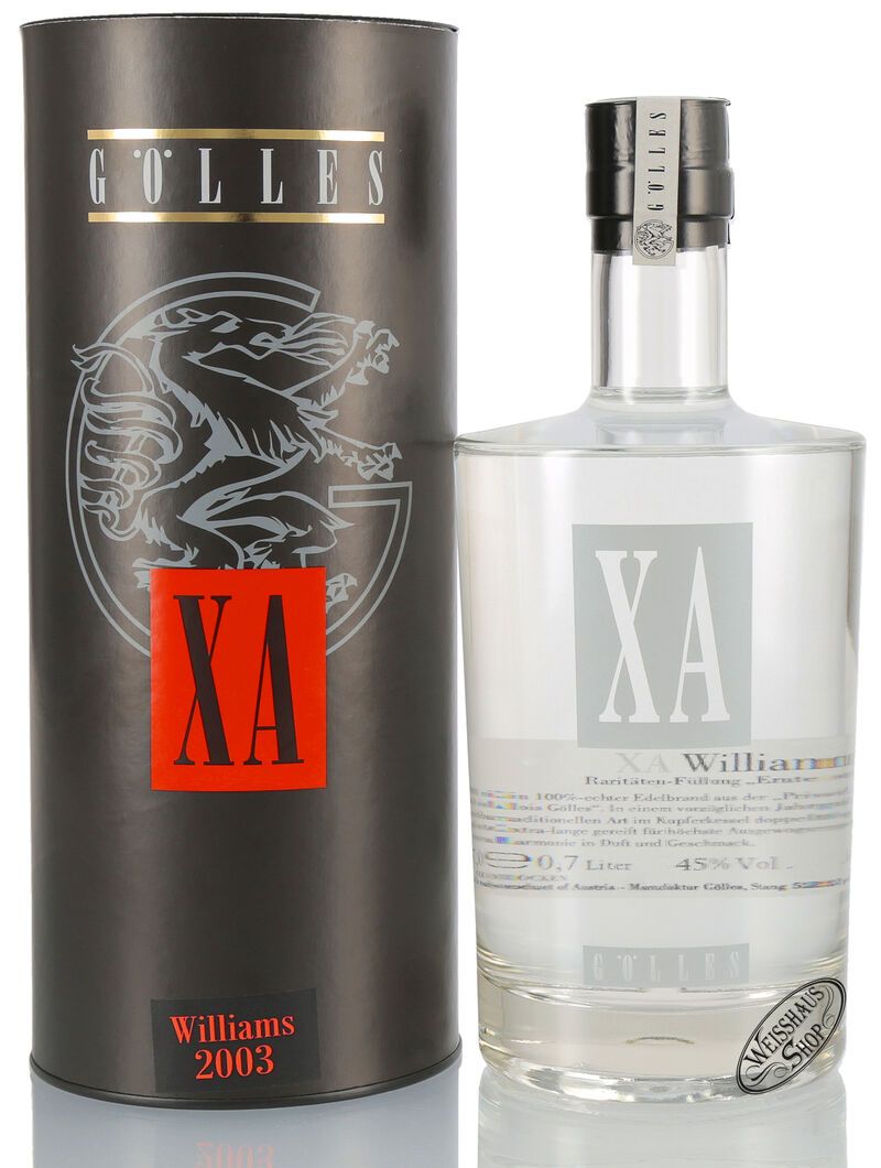 Gölles XA Williams Edelbrand 2003 45% vol. 0,70l Gölles XA Williams Edelbrand 2003 45% vol. 0,70l