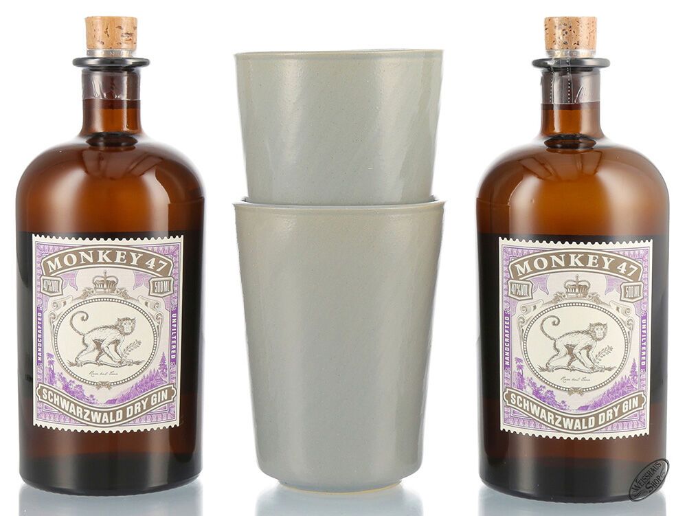 Monkey 47 Dry Gin Geschenk-Set 47% vol. 1,0l