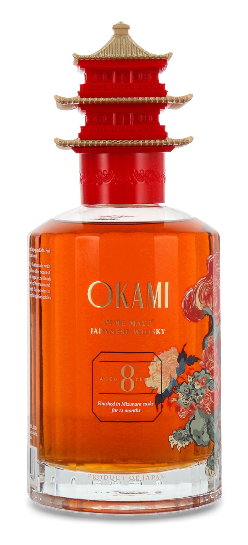 Okami 8 YO Pure Malt Japanese Whisky 40% vol. 0,70l