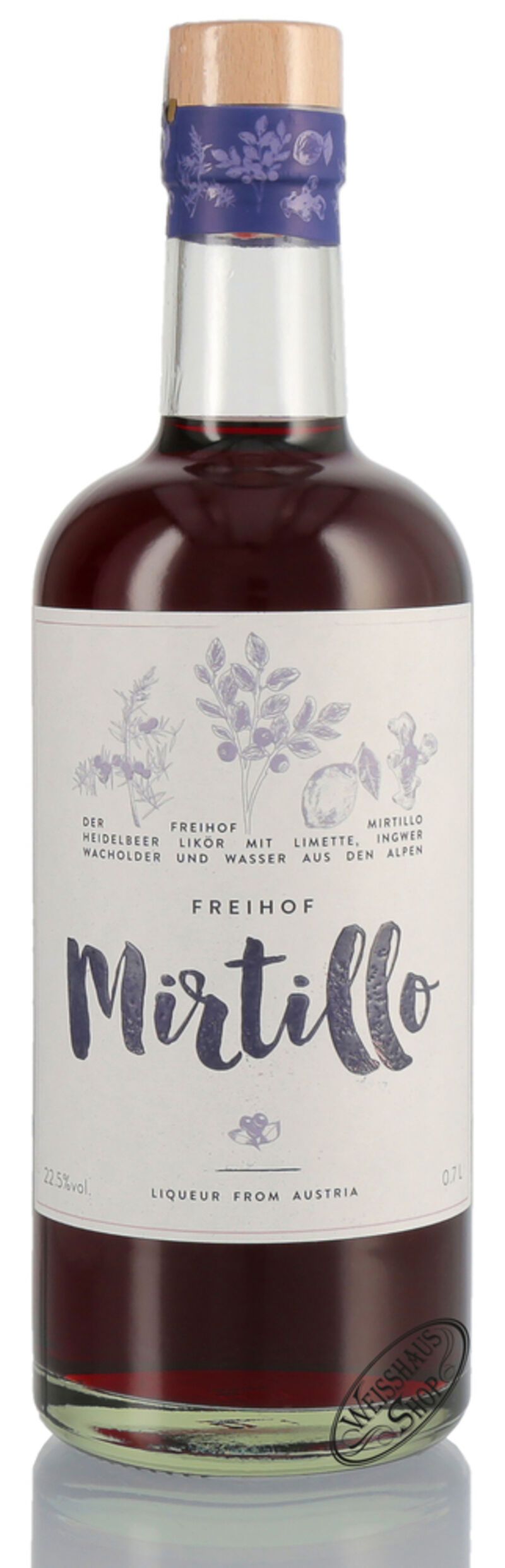 Freihof Mirtillo Heidelbeerlikör 22,5% vol. 0,70l