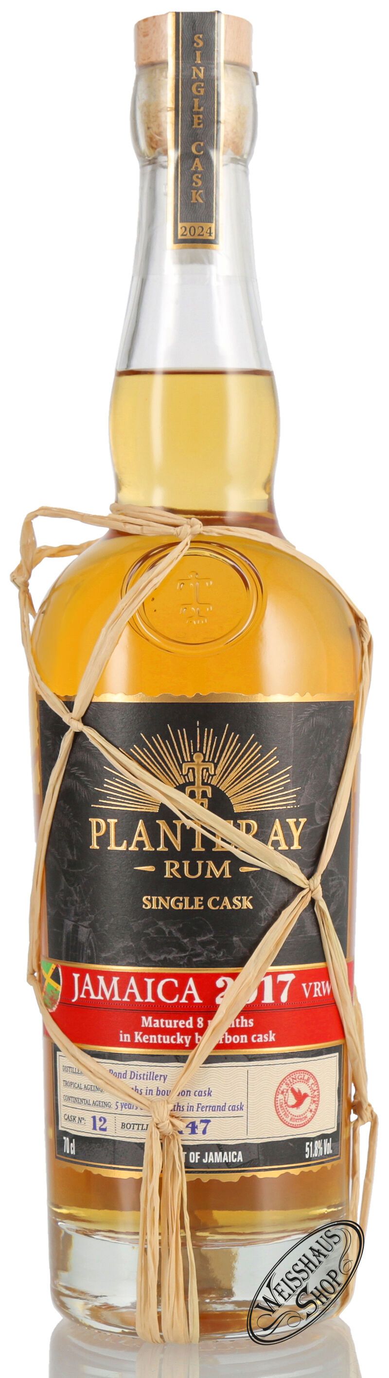Planteray Jamaica Vintage 2017 Single Cask Rum 51,8% vol. 0,70l