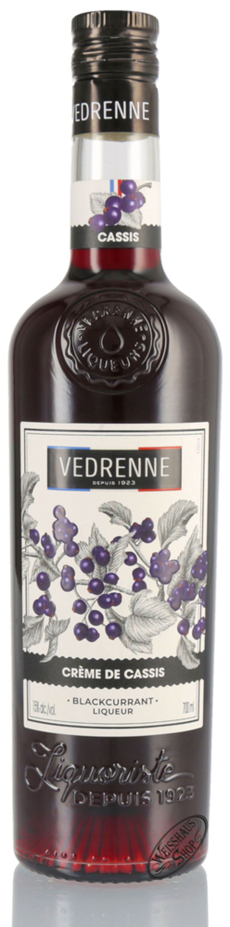 Vedrenne Liqueur Creme de Cassis 15% vol. 0,70l Vedrenne Liqueur Creme de Cassis 15% vol. 0,70l
