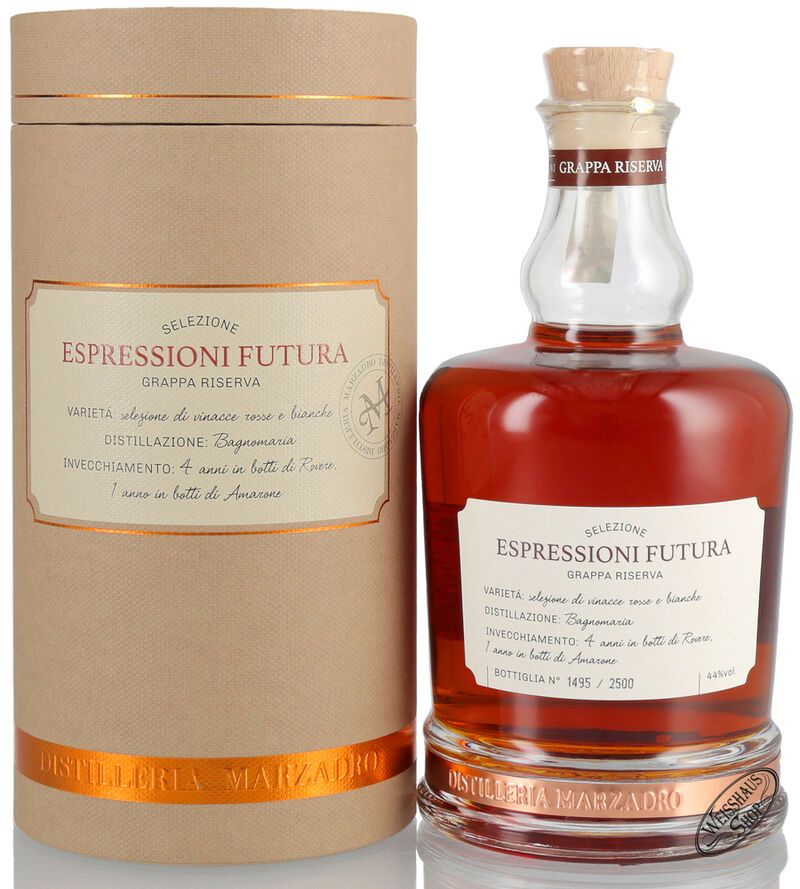 Marzadro Grappa Espressioni Futura 44% vol. 0,70l