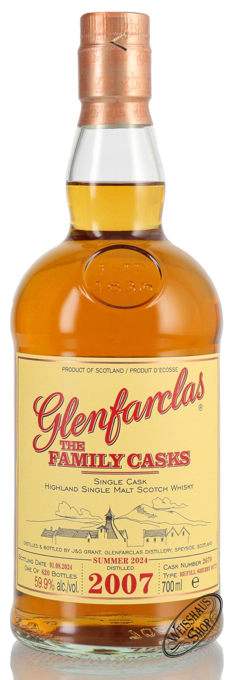 Glenfarclas Vintage 2007 Family Casks Whisky 59,9% vol. 0,70l Glenfarclas Vintage 2007 Family Casks Whisky 59,9% vol. 0,70l