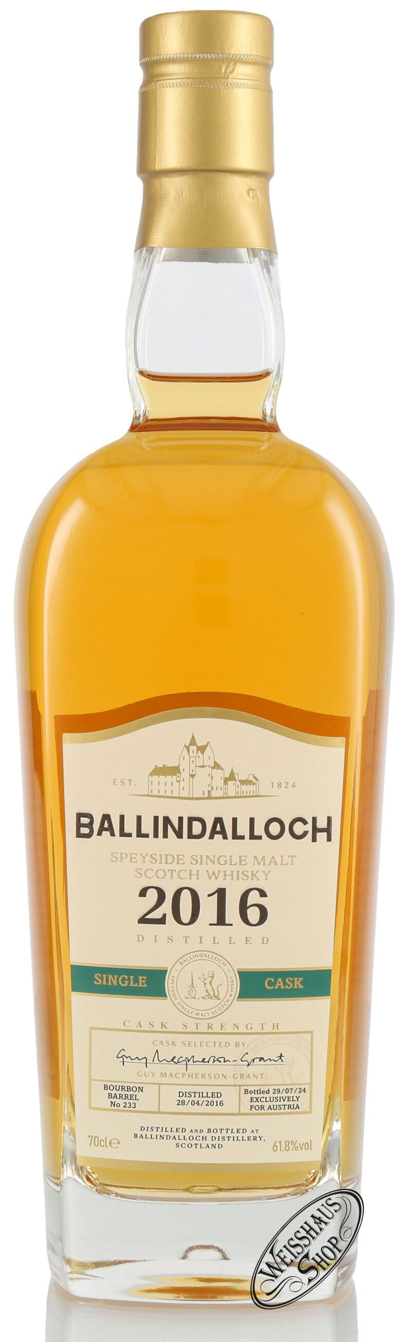 Ballindalloch 8 YO Austria Edition 61,8% vol. 0,70l