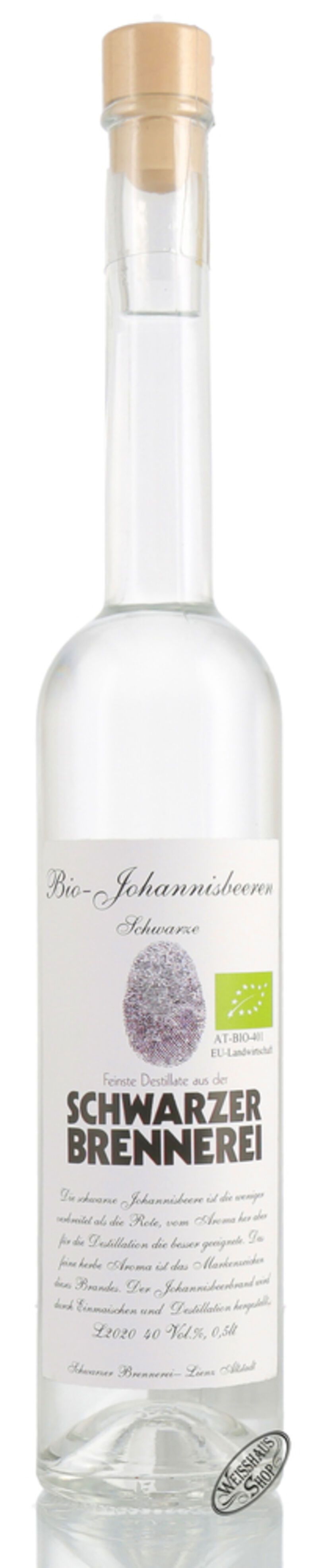 Schwarzer Bio-Johannisbeere Edelbrand 40% vol. 0,50l
