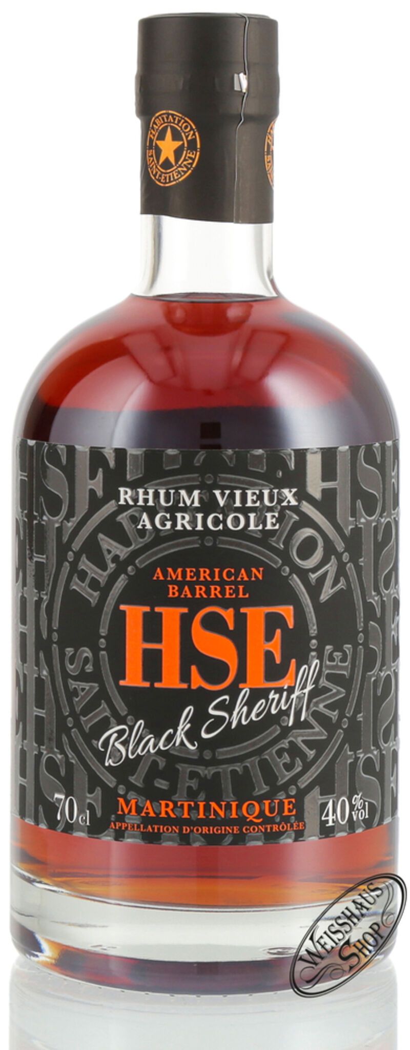 HSE Rhum Agricole Black Sheriff 40% vol. 0,70l HSE Rhum Agricole Black Sheriff 40% vol. 0,70l