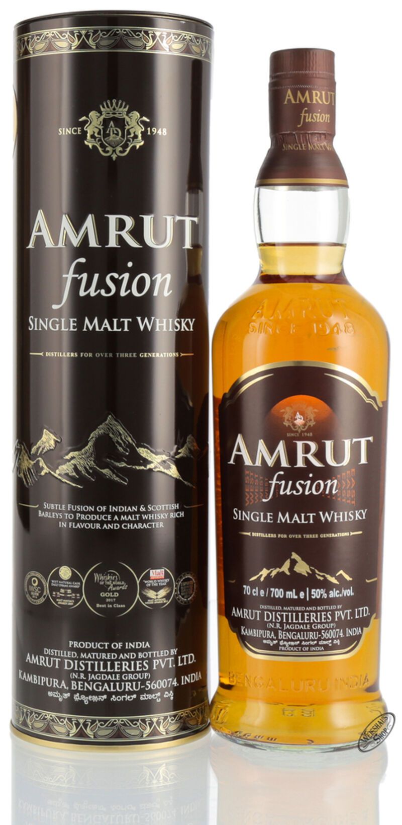 Amrut Fusion Indian Whisky 50% vol. 0,70l