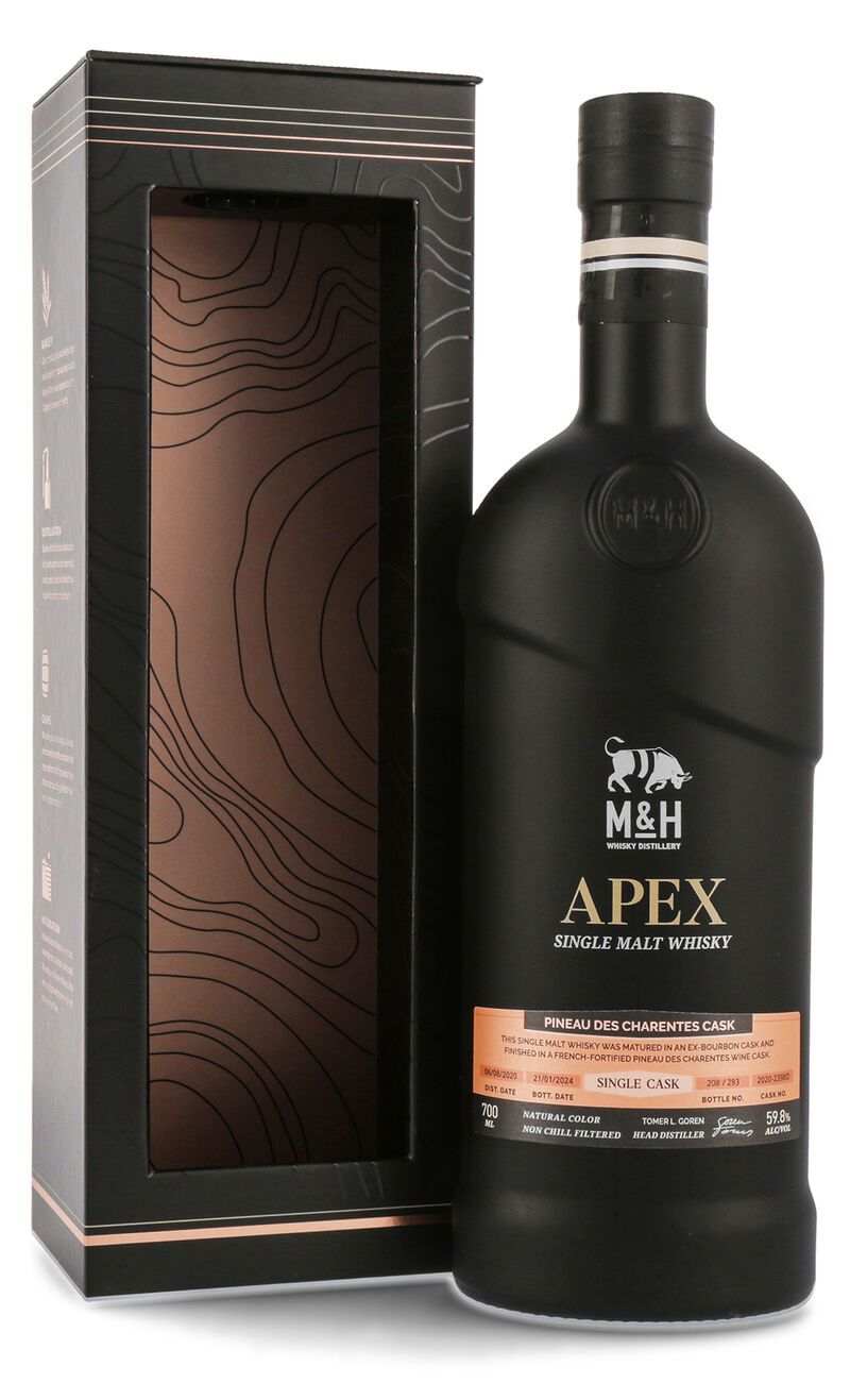 M&H APEX Black Pineau des Charentes Cask Whisky 59,8% vol. 0,70l M&H APEX Black Pineau des Charentes Cask Whisky 59,8% vol. 0,70l