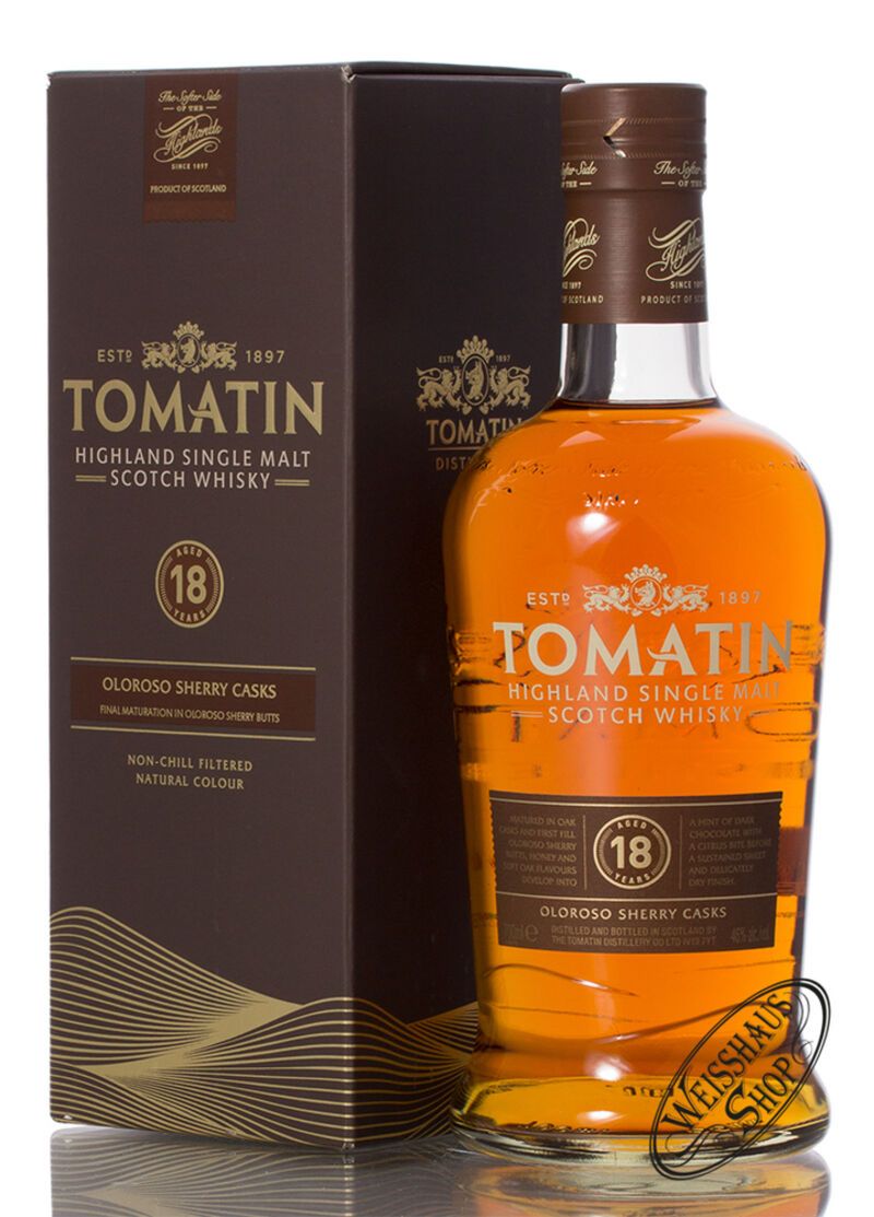 Tomatin 18 YO Highland Single Malt Whisky 46% vol. 0,70l
