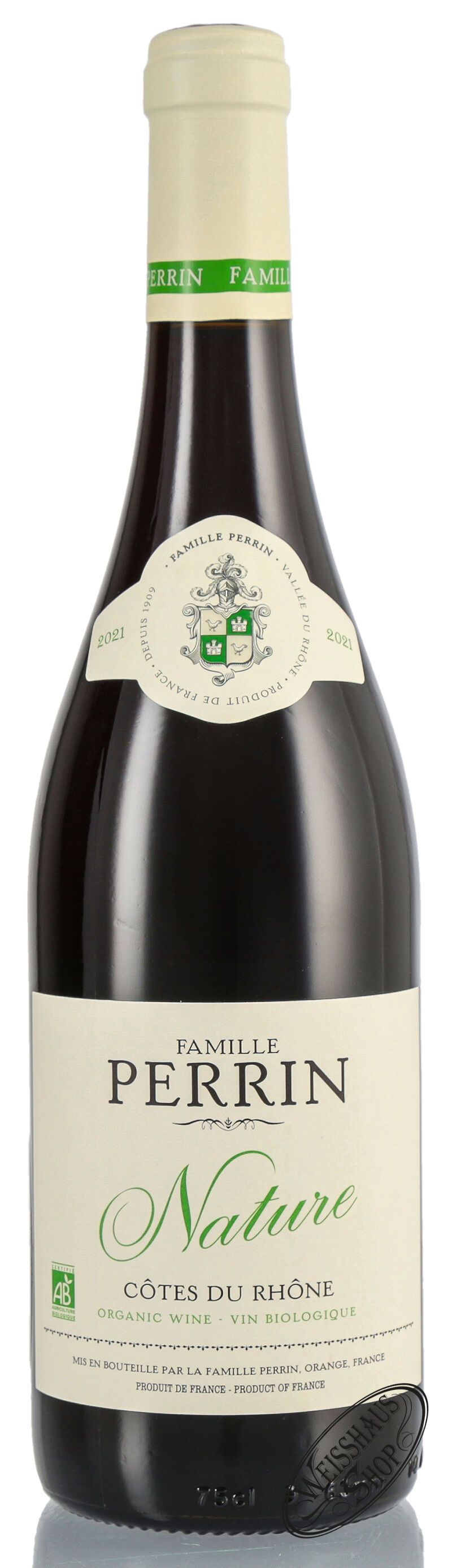 Famille Perrin Côtes du Rhône Rouge Nature 2021 14% vol. 0,75l