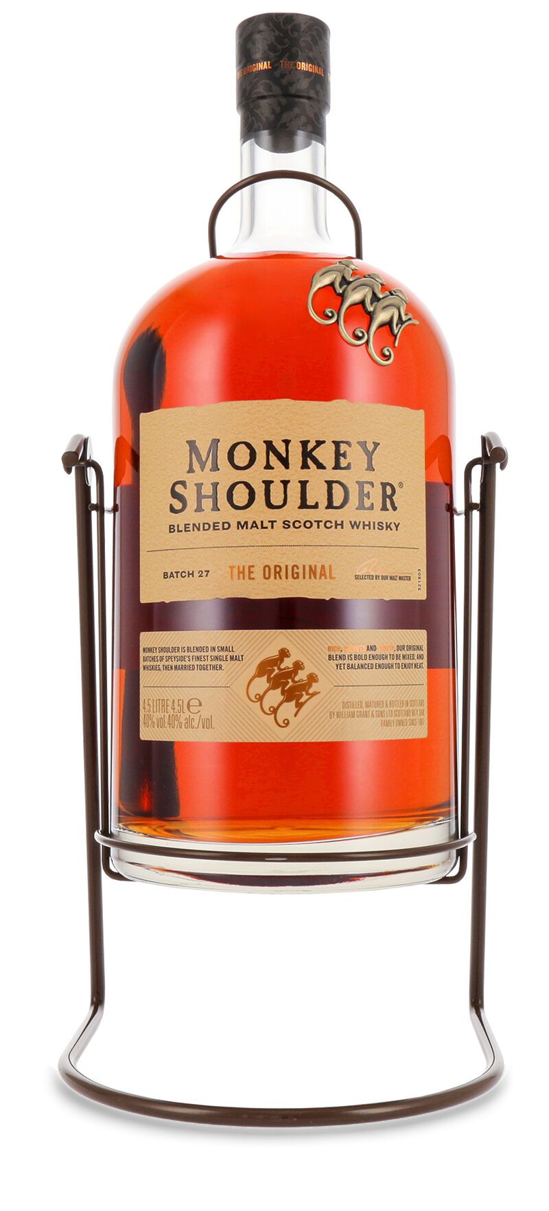 Monkey Shoulder Blended Malt Whisky 40% vol. 4,50l Réhoboam