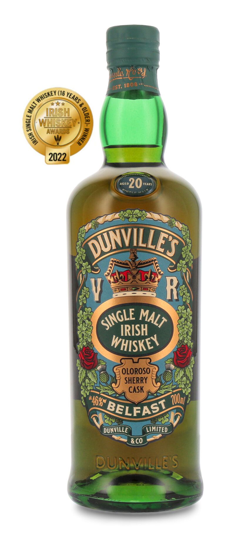 Dunville's 20 YO Irish Oloroso Cask Finish Whiskey 46% vol. 0,70l