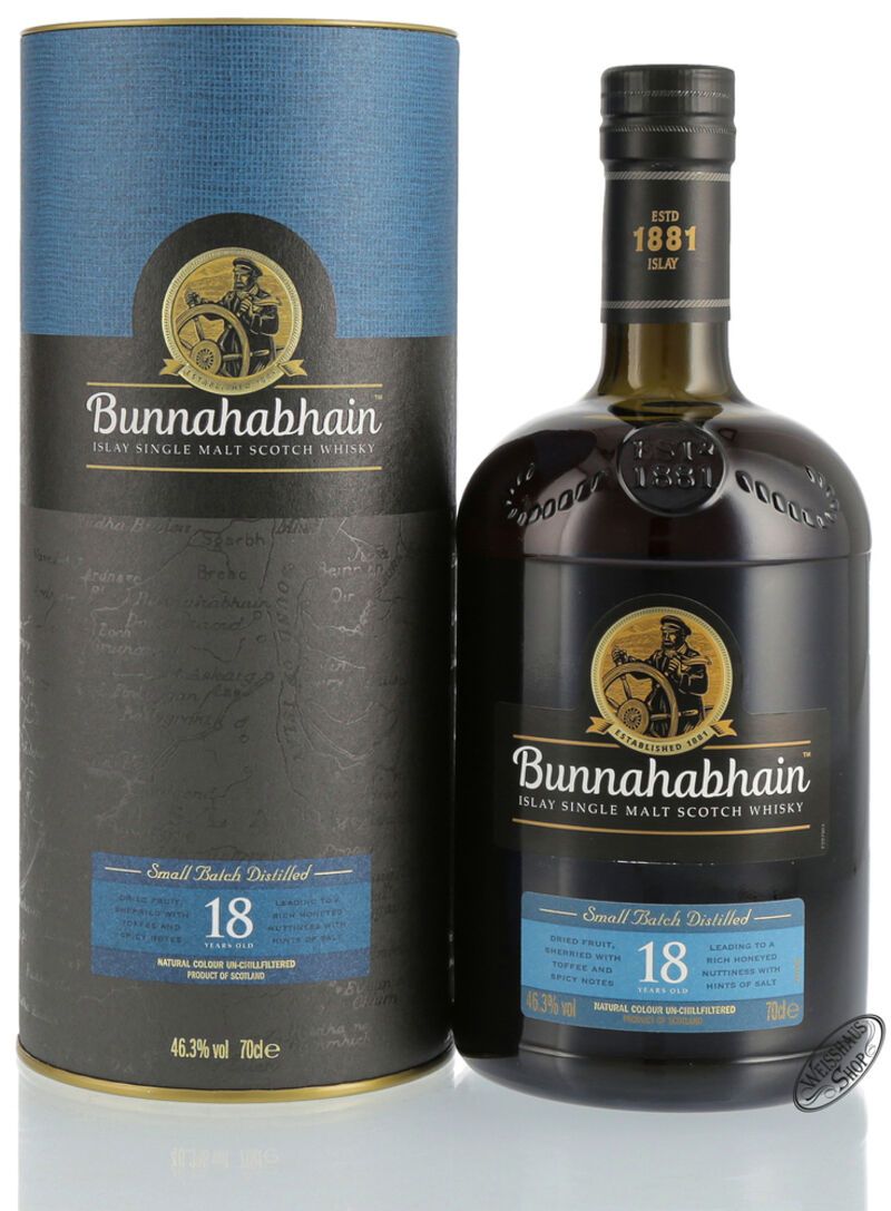 Bunnahabhain 18 YO Islay Whisky 46,3% vol. 0,70l Bunnahabhain 18 YO Islay Whisky 46,3% vol. 0,70l