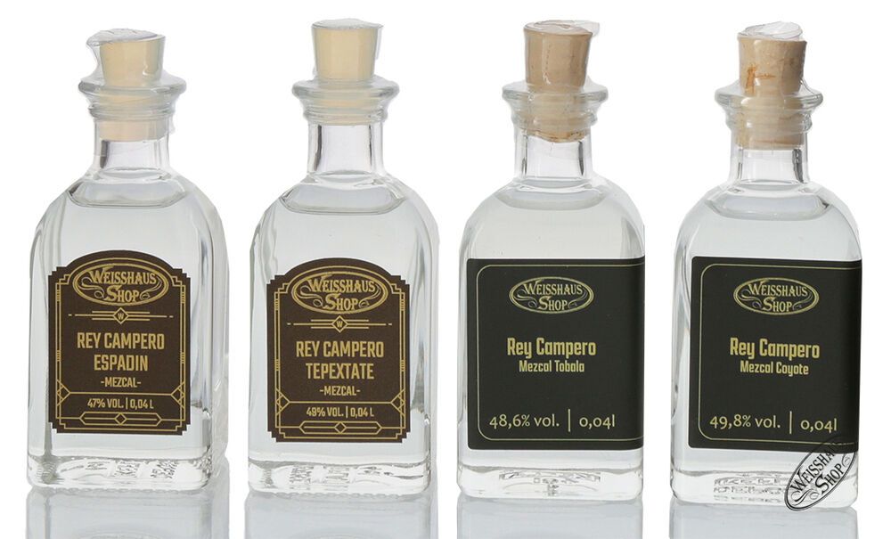 Taste and Match - Rey Campero Mezcal 4 x 0,04l Weisshaus Sample Set Taste and Match - Rey Campero Mezcal 4 x 0,04l Weisshaus Sample Set
