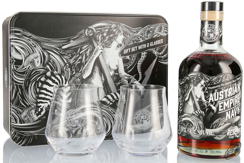 Austrian Empire Navy Reserva 1863 Geschenk-Set 40% vol. 0,70l