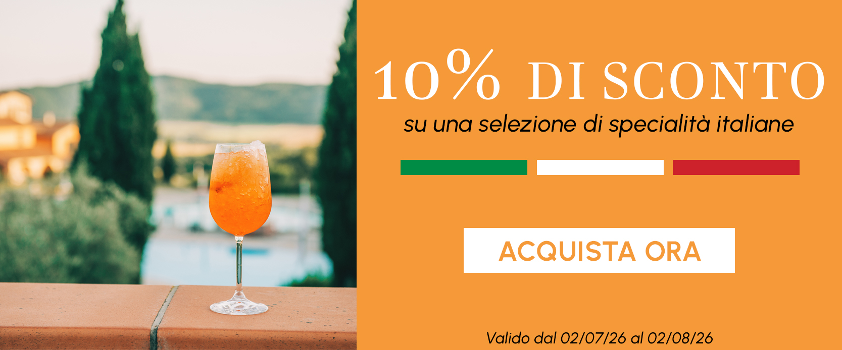 10% di sconto su una selezione di specialitá italiane