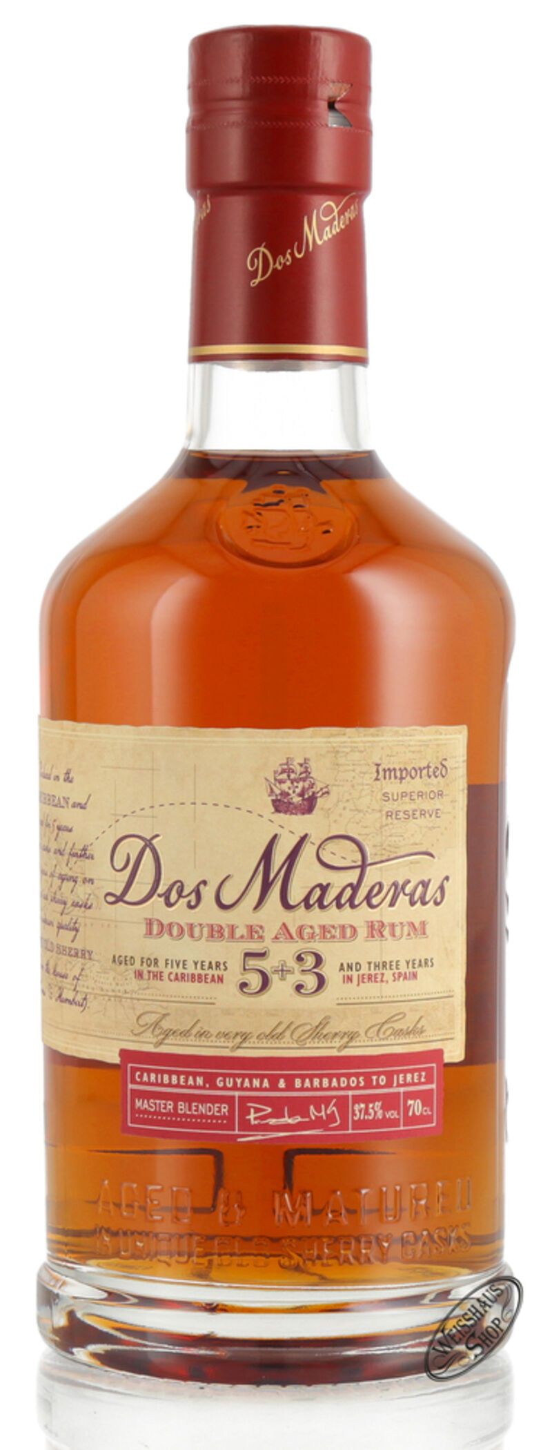 Dos Maderas 5 + 3 Rum 37,5% vol. 0,70l Dos Maderas 5 + 3 Rum 37,5% vol. 0,70l