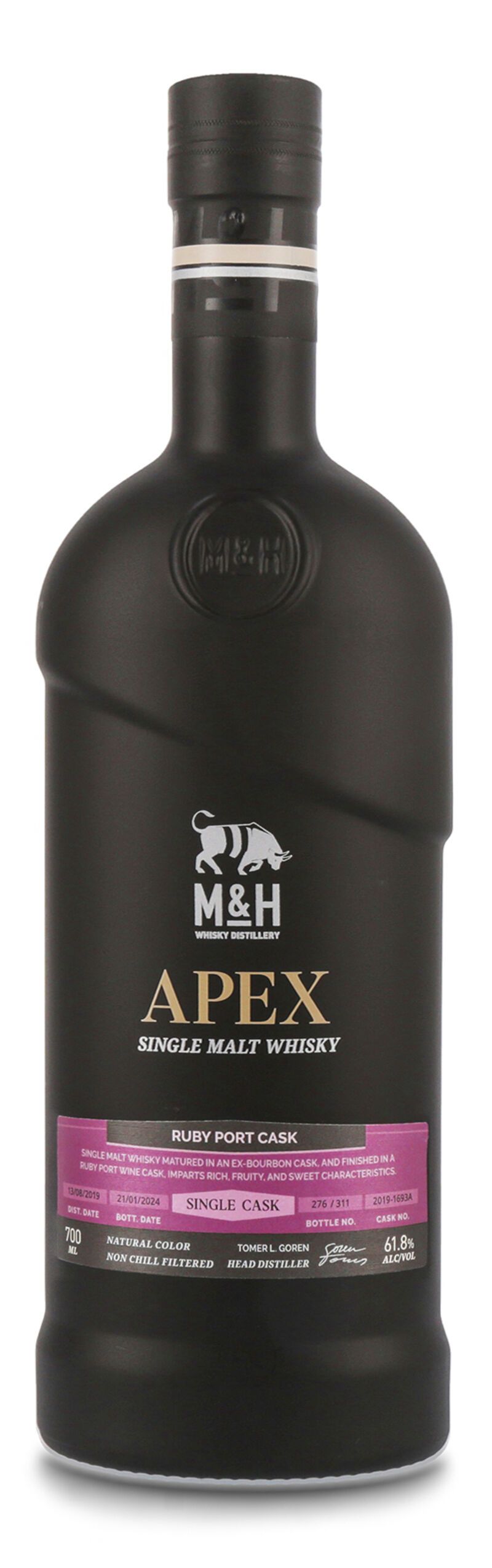 M&H APEX Black Ruby Port Cask Whisky 61,8% vol. 0,70l M&H APEX Black Ruby Port Cask Whisky 61,8% vol. 0,70l