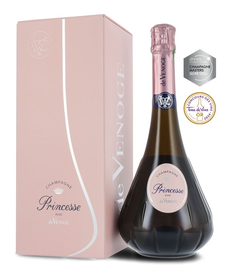 De Venoge Princesse Champagner Rosé 12% vol. 0,75l Geschenkkarton
