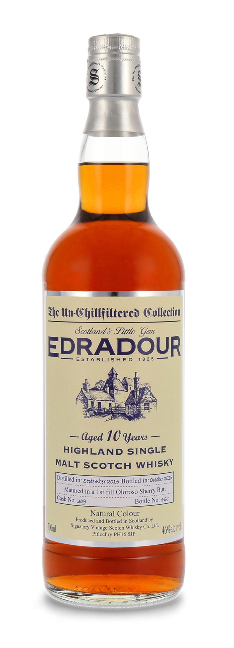 Edradour Vintage 2015 Signatory Un-Chillfiltered Whisky 46% vol. 0,70l