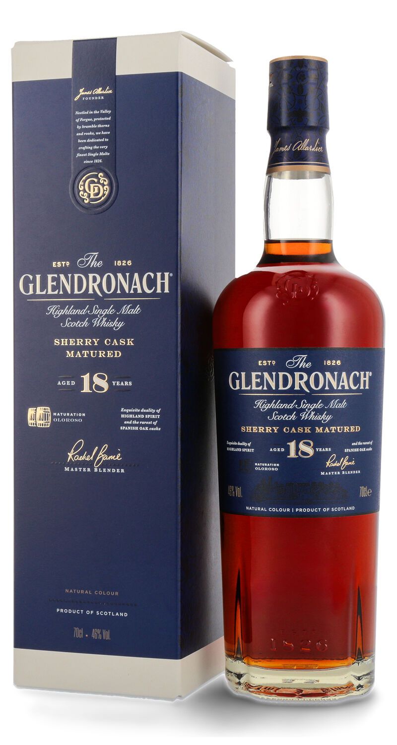 Glendronach 18 YO Sherry Cask Matured Whisky 46% vol. 0,70l