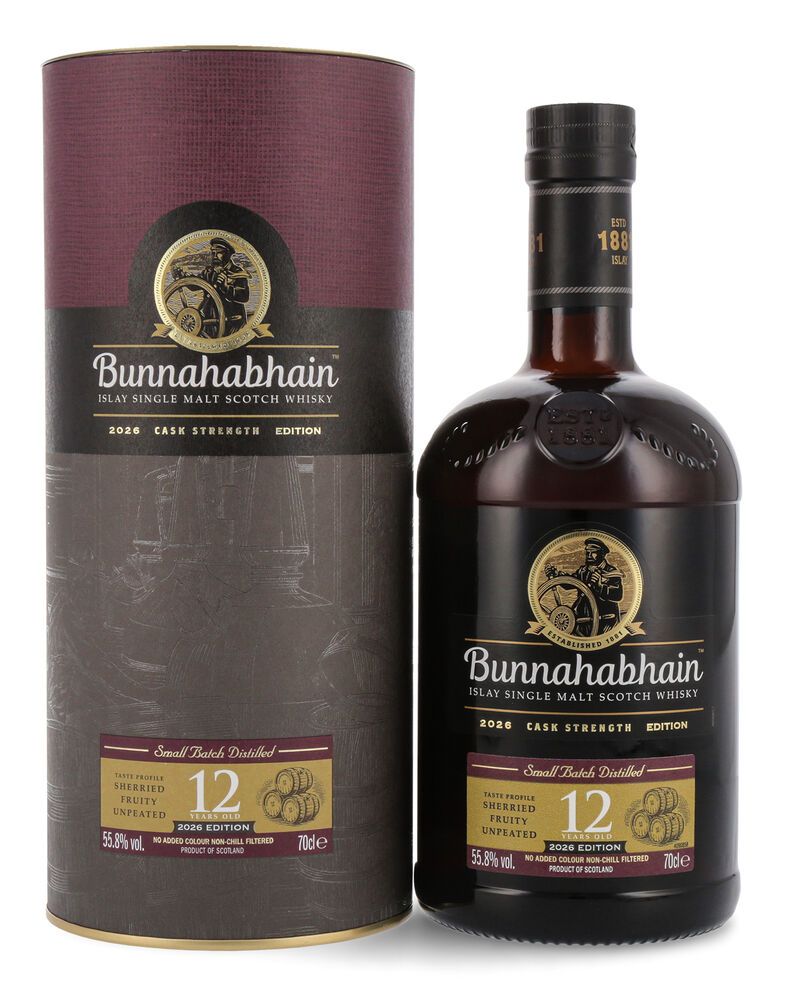 Bunnahabhain 12 YO Cask Strength Edition 2026 Whisky 55,8% vol. 0,70l