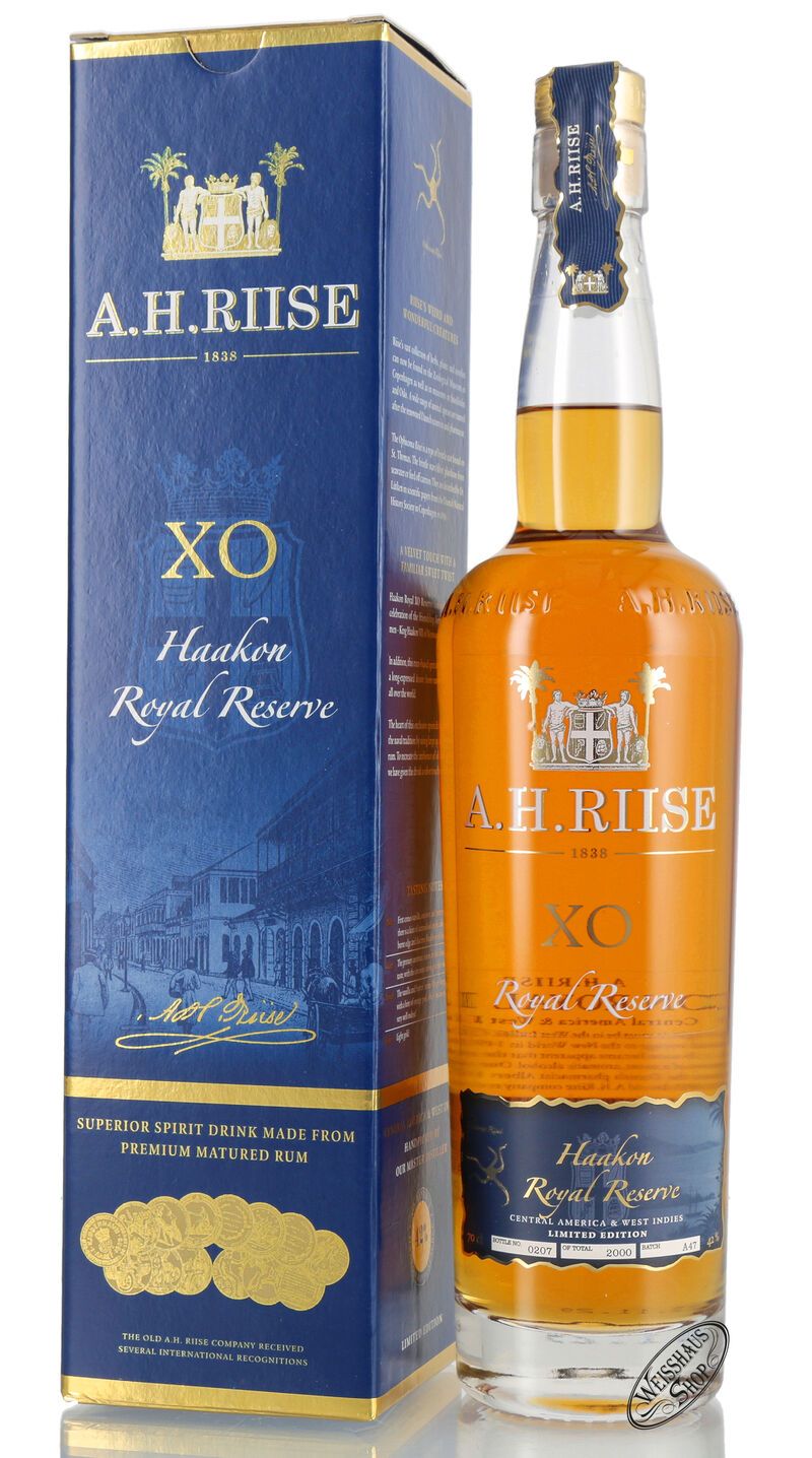 A.H. Riise XO Kong Haakon Royal Reserve 42% vol. 0,70l A.H. Riise XO Kong Haakon Royal Reserve 42% vol. 0,70l