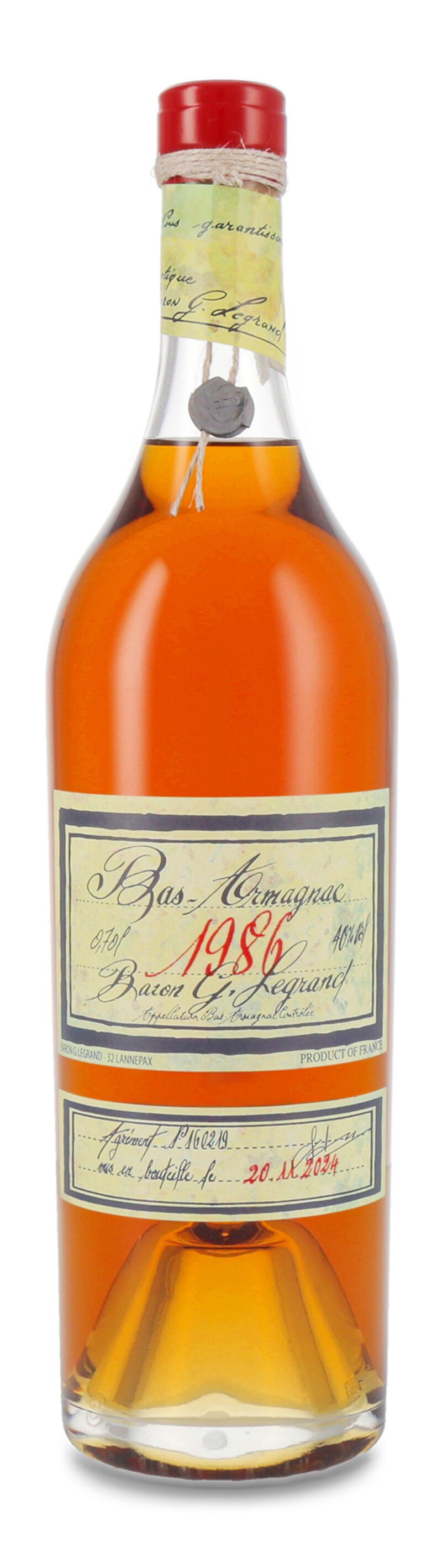 Lhéraud Baron Gaston Legrand 1986 Vieil Armagnac 40% vol. 0,70l