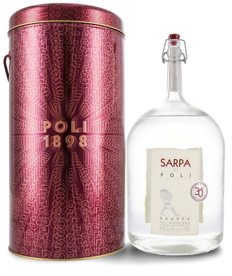Poli Grappa Sarpa Big Mama 40% vol. 3,0l Doppelmagnum