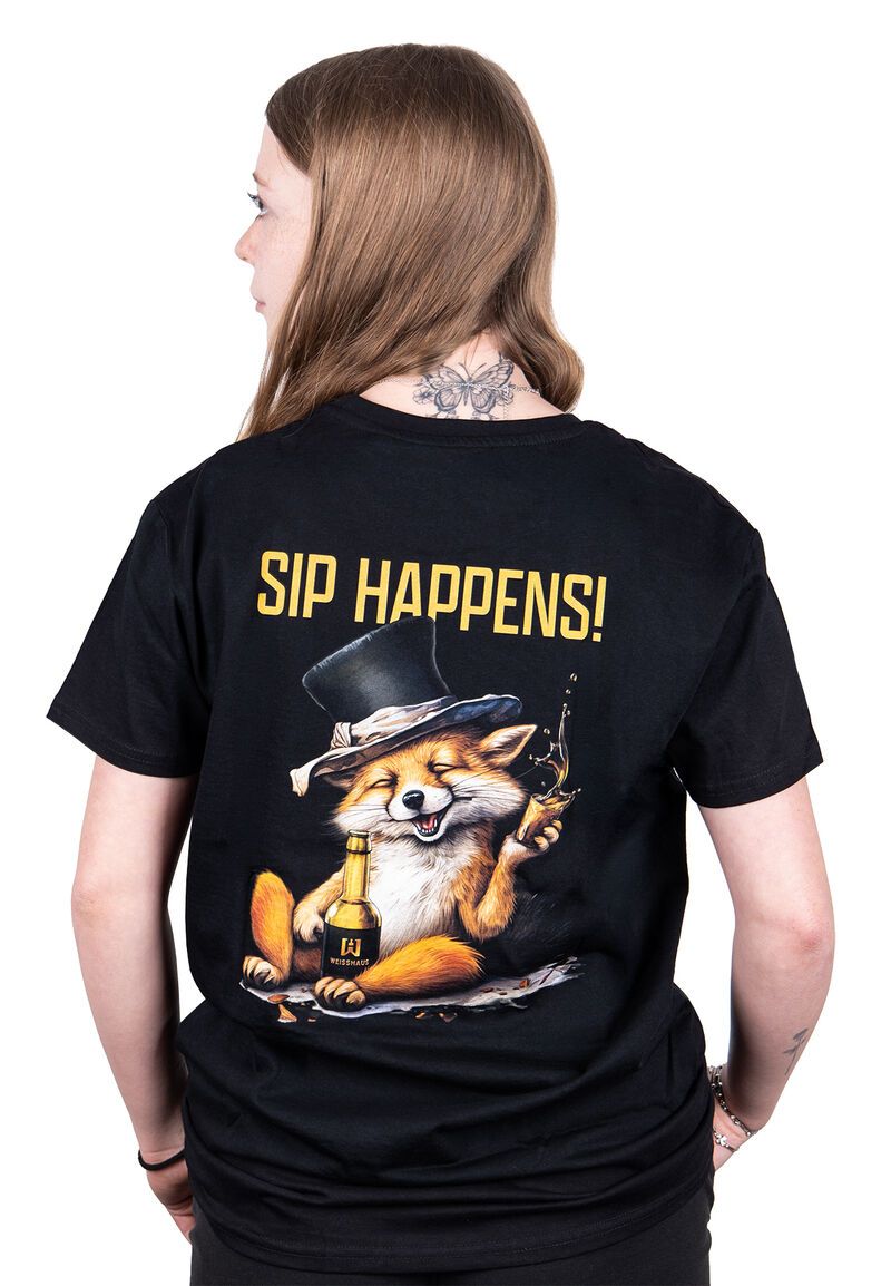 Weisshaus Sip Happens T-Shirt Black L