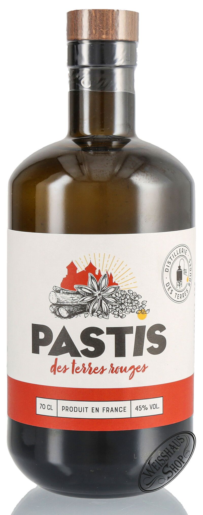 Pastis des Terres Rouges 45% vol. 0,70l Pastis des Terres Rouges 45% vol. 0,70l