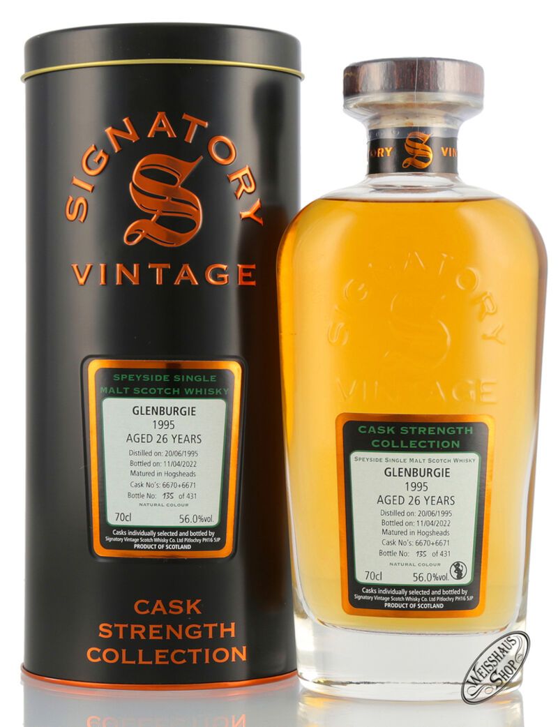 Glenburgie 1995 Signatory Whisky 56% vol. 0,70l