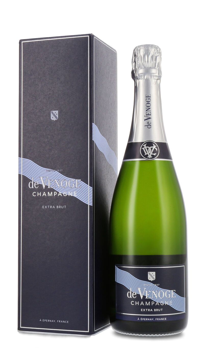 De Venoge Champagner Cordon Bleu Extra Brut 12% vol. 0,75l Geschenkkarton