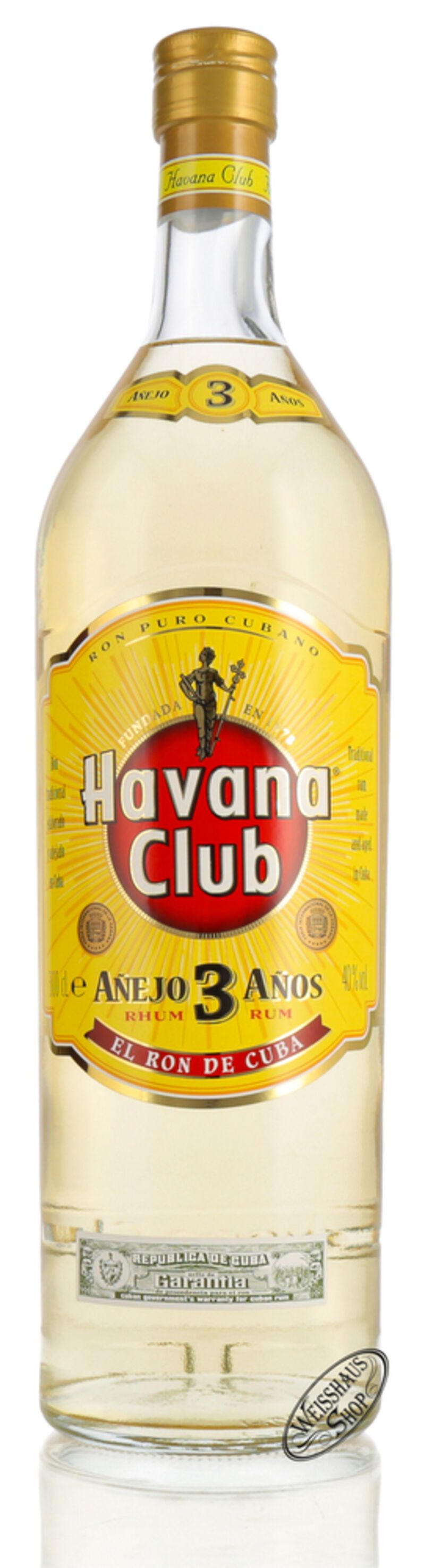 Havana Club Anejo 3 Anos Rum 40% vol. 3,0l Doppelmagnum