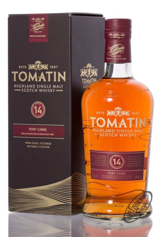 Tomatin 14 YO Port Wood Finish Whisky 46% vol. 0,70l | Weisshaus Shop